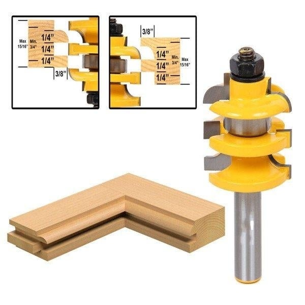 1,2 Inch Shank Stacked Rail and Stile Router Bit Wood Working Tool Image 2