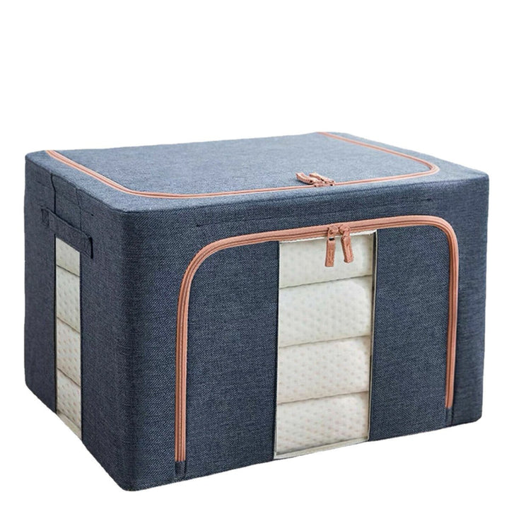 100L Foldable Clothes Storage Bag Curshed Steel Frame Quilt Organizer Waterproof Wear-resistant Clothes Storage Bag Image 5