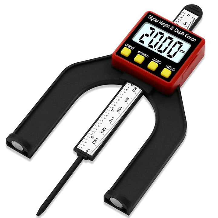 0-80MM LCD0.01MM Digital Height Depth Counting Depth Gauge Woodworking Depth Gauge Altimeter Woodworking Ruler Digital Image 1