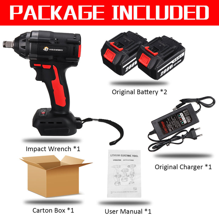 1,2Inch 520NM Max. Brushless Impact Wrench Li-ion Electric Wrench Image 10