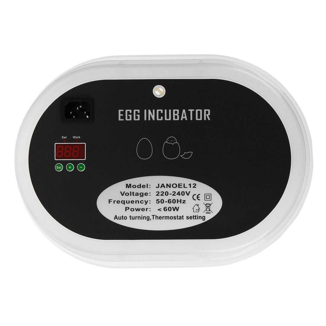 12 Eggs Incubator Fully Automatic Chicken Poultry Duck Quail Egg Hatcher Image 8