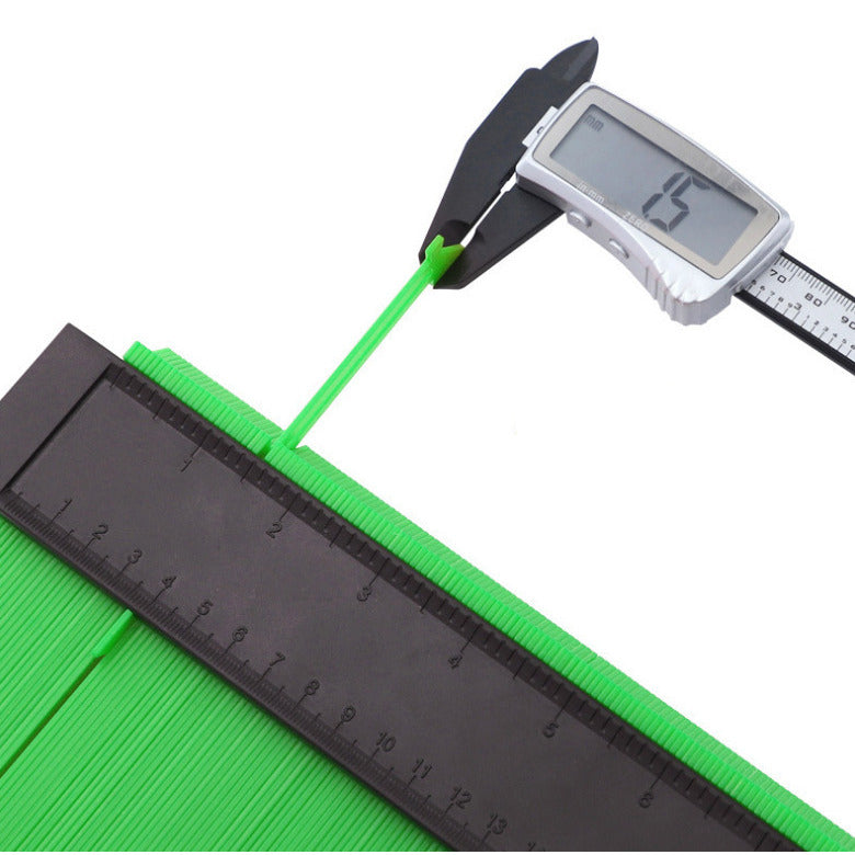 10 Inch Contour Gauge Green Lockable Shape Radial Ruler Profiling Gauge Taking Device Image 5