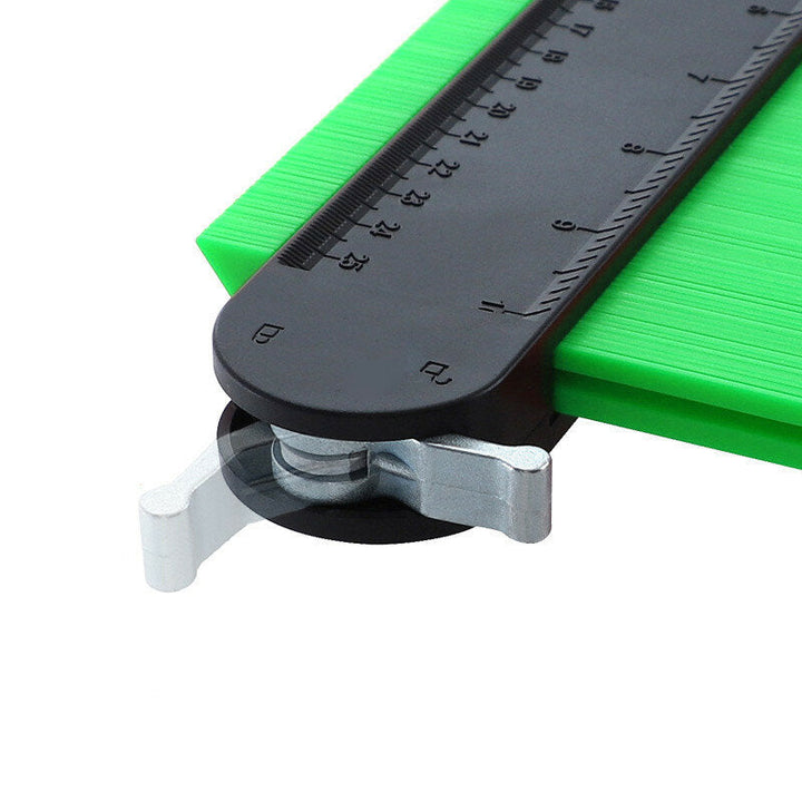 10 Inch Contour Gauge Green Lockable Shape Radial Ruler Profiling Gauge Taking Device Image 6