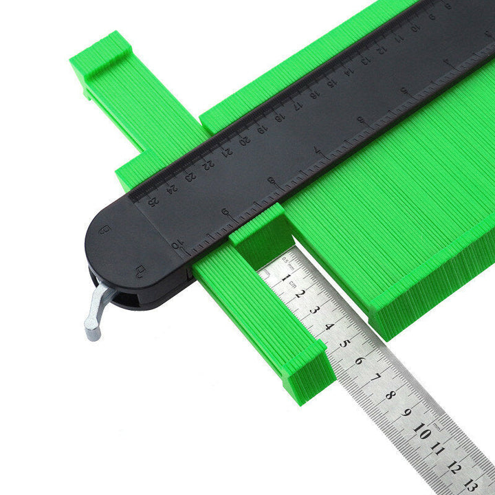 10 Inch Contour Gauge Green Lockable Shape Radial Ruler Profiling Gauge Taking Device Image 7