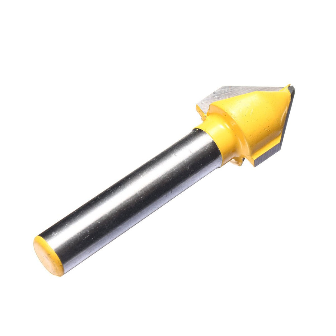 1,4 Inch Shank 60 Degree V Groove Router Bit Carbide Tipped Hardwood Cutting Cutter Image 5