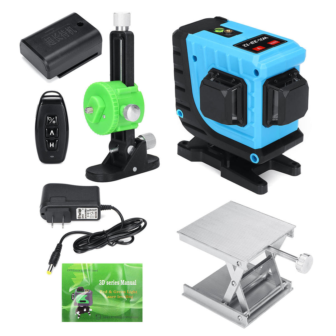 12 Lines 360 3D Cross Lines Green Laser Level Self Leveling APP,Remote Control Image 2