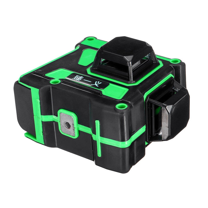 12 Lines 360 Degree HorizontalandVertical Cross 3D Green Laser Level Self Image 3