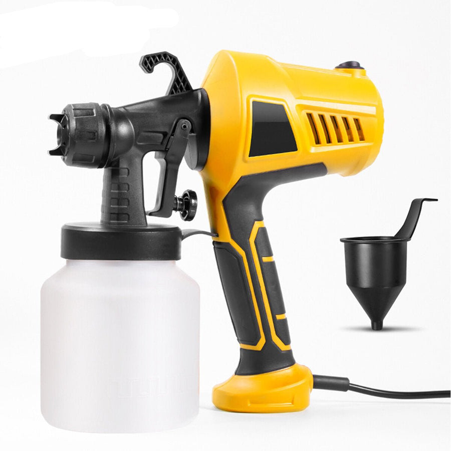 110V 500W 50Hz Yellow Plastic Portable High Voltage Electric Paint Spray Gun Image 1