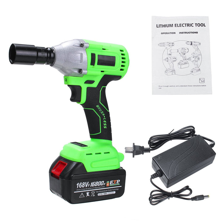 168VF 550N.m Cordless Electric Wrench One Battery One Charger Image 1