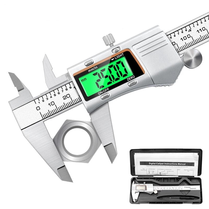 150mm LCD Stainless Steel Digital Caliper with Backlight Electronic Vernier Caliper 6 inch Micrometer Ruler Calipers Image 1