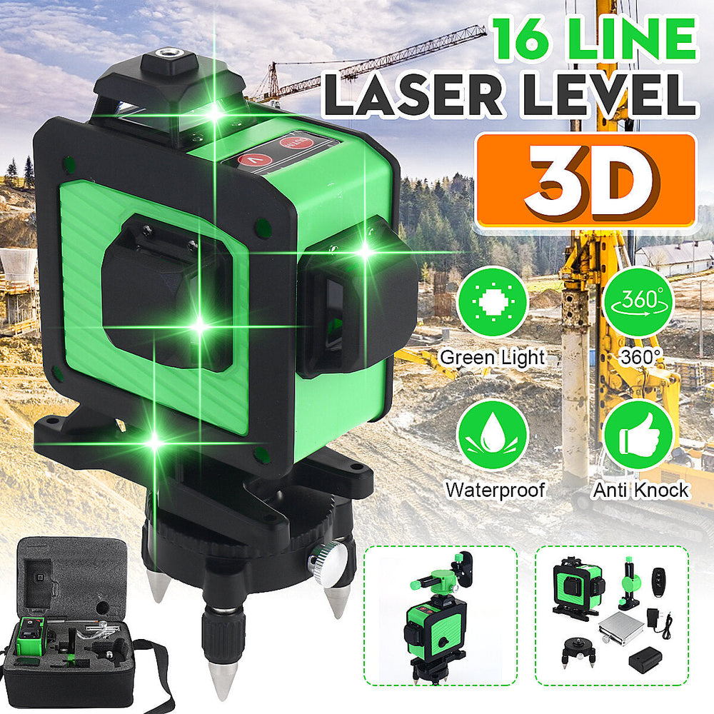 16 Line 360 Horizontal Vertical Cross 3D Green Light Laser Level Self-Leveling Measure Super Powerful Laser Beam with Image 2