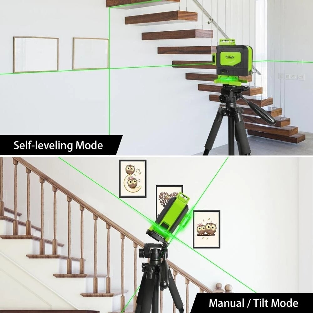 16 lines 4D Cross Line Laser Level Green Beam Line with Remote Control for Tiles Floor Multi-function Image 4