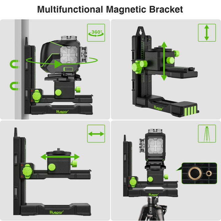 16 lines 4D Cross Line Laser Level bluetooth and Remote Control Functions Green Beam with Hard Carry Case Image 6