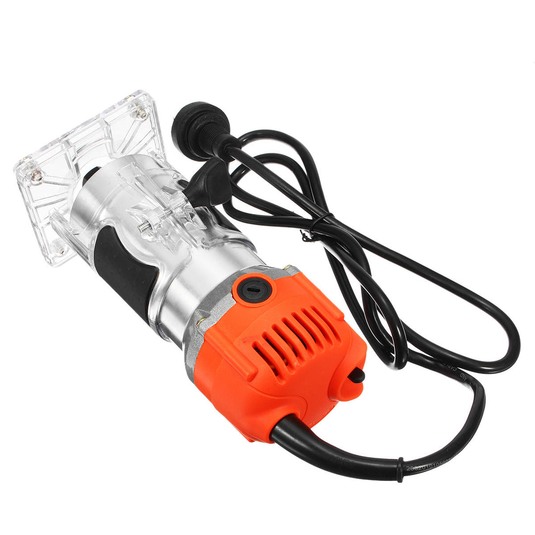 1200W 220V 6.35mm 1,4" Electric Hand Trimmer Wood Laminate Palm Router Joiner Tool Image 4