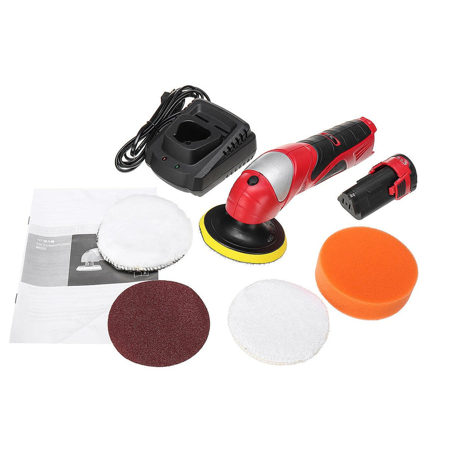 12V Li-ion Battery Compact Polisher Cordless Electric Polisher Waxing Polishing Machine Image 1