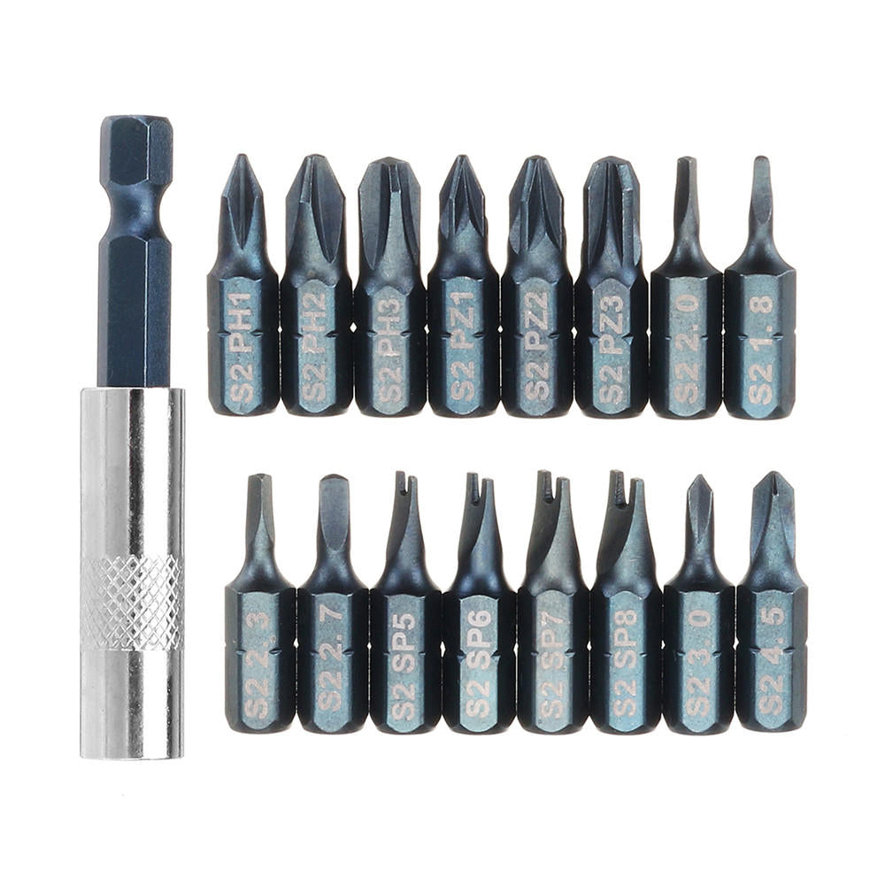 17 In 1 Screwdriver Bit Set Alloy Steel 1,4 Inch Hex Shank Screwdriver Image 2