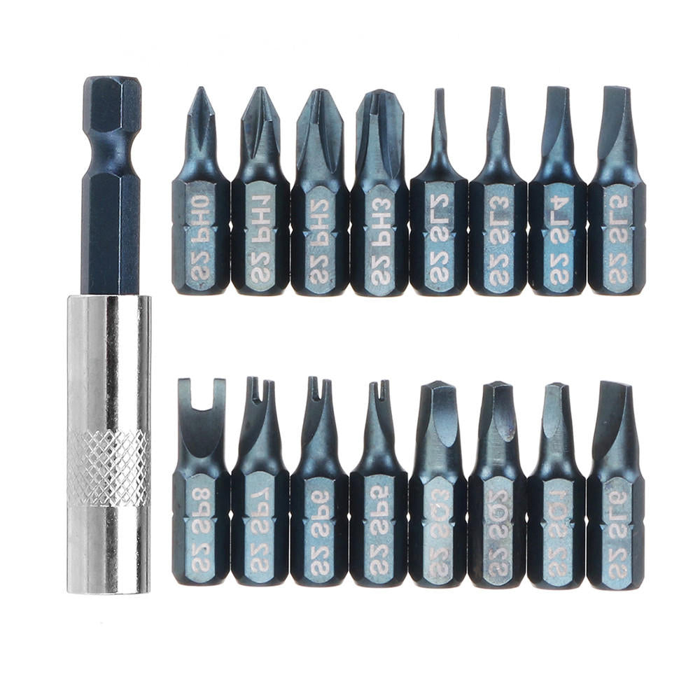 17 In 1 Screwdriver Bit Set Alloy Steel 1,4 Inch Hex Shank Screwdriver Image 4