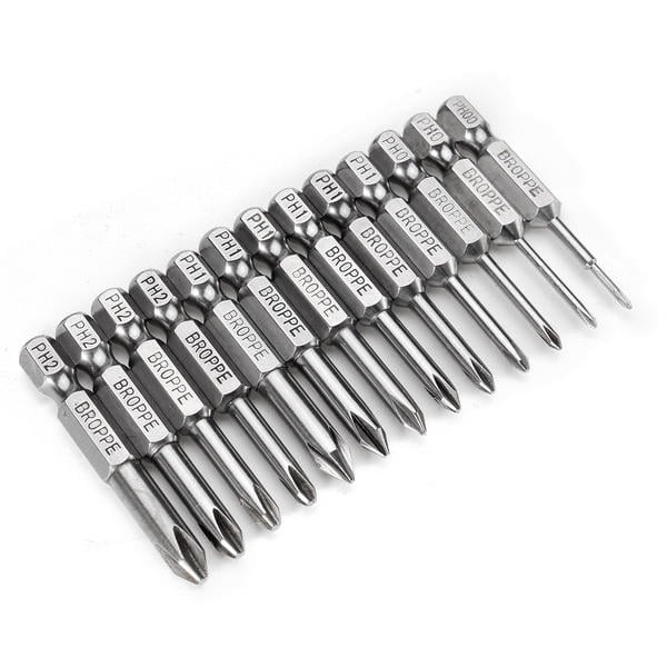 13pcs 50mm Magnetic Long Hex Shank Cross Head Screwdriver Bits Image 1