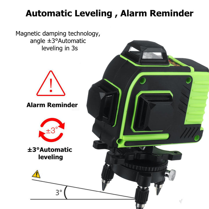 16 Line 360 Horizontal Vertical Cross 3D Green Light Laser Level Self-Leveling Measure Super Powerful Laser Beam Image 5