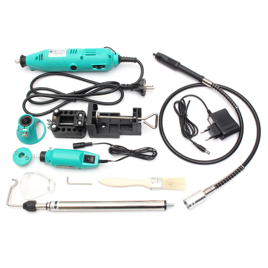 181pc Mini Drill Electric Grinder Sanding Polishing Rotary Tool with Accessory Set Image 1