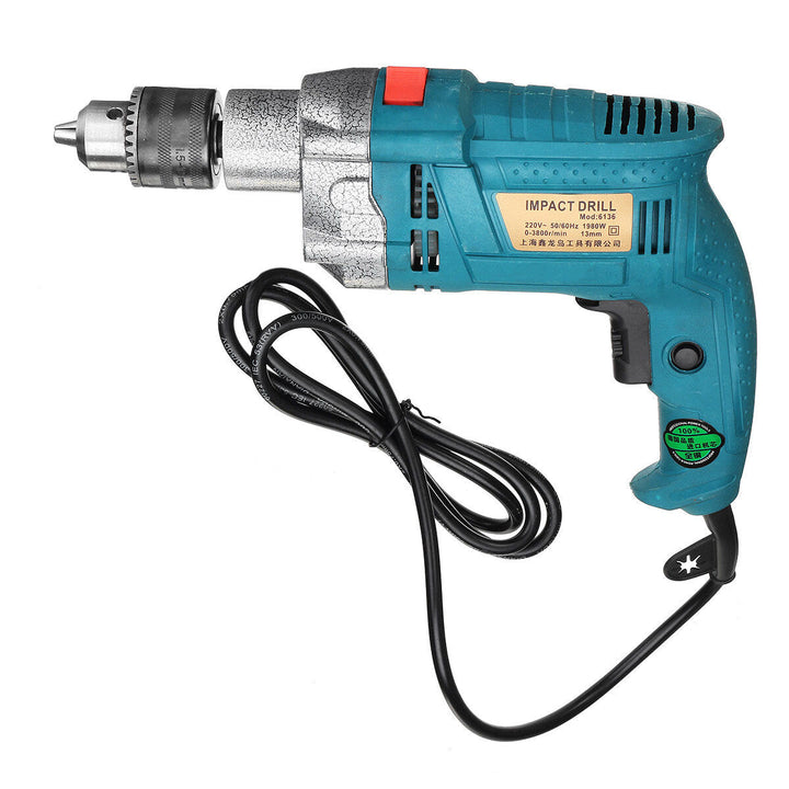 1980W 3800rpm Electric Impact Drill 360 Rotary Skid-Proof Handle With Depth Measuring Scale Spinal Cooling System Hand Image 3