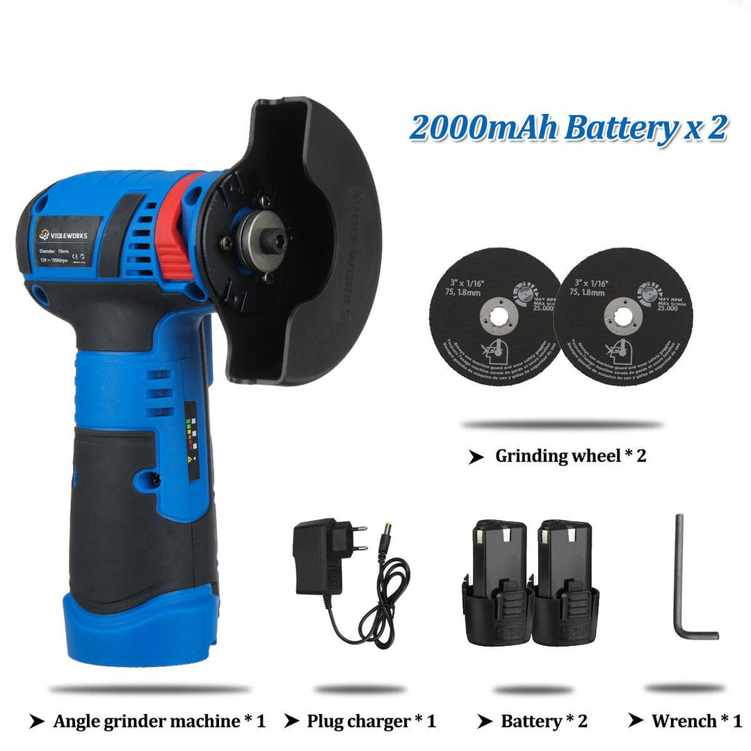 12V Mini Brushless Angle Grinder Cordless Polishing Grinding Machine Electric Power Cutter Image 12