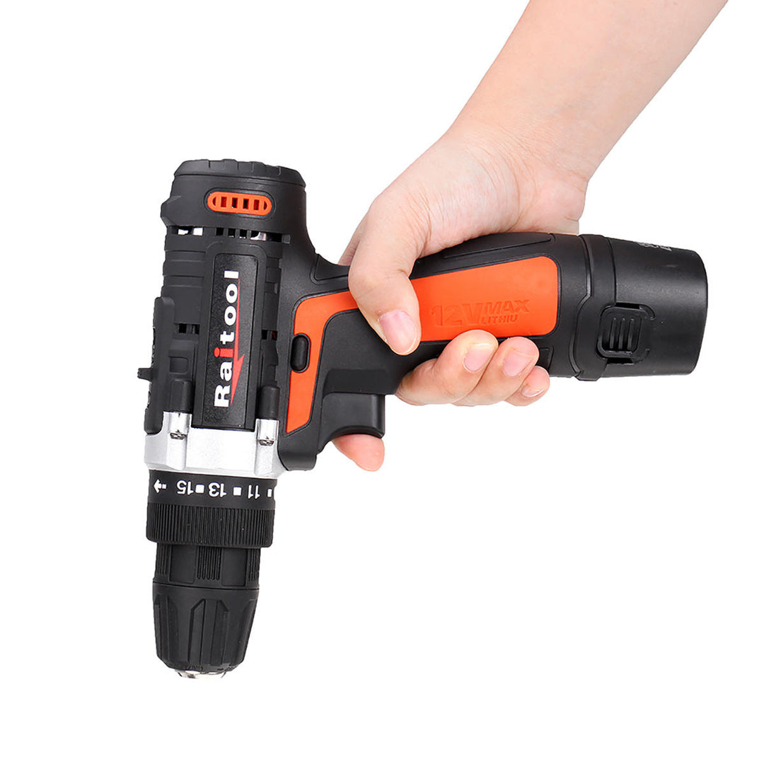 12V,24V Lithium Battery Power Drill Cordless Rechargeable 2 Speed Electric Drill Image 5