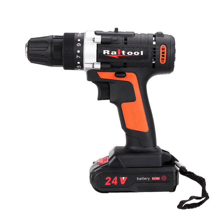 12V,24V Lithium Battery Power Drill Cordless Rechargeable 2 Speed Electric Drill Image 7