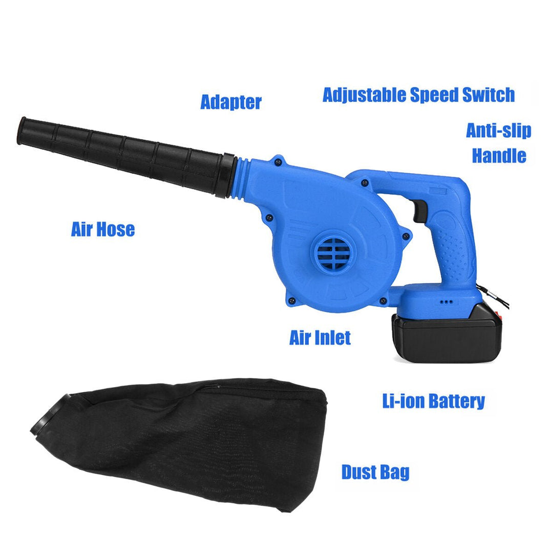 19800mAh Li-Ion Battery Electric Cordless Blower Air Leaf Dust Blower Power Tools Image 3