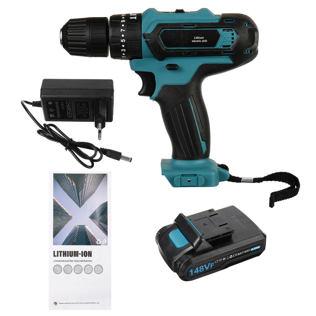 148VF 2.0Ah Cordless Electric Impact Drill Rechargeable Drill Screwdriver W, 1 or 2 Li-ion Battery Image 7