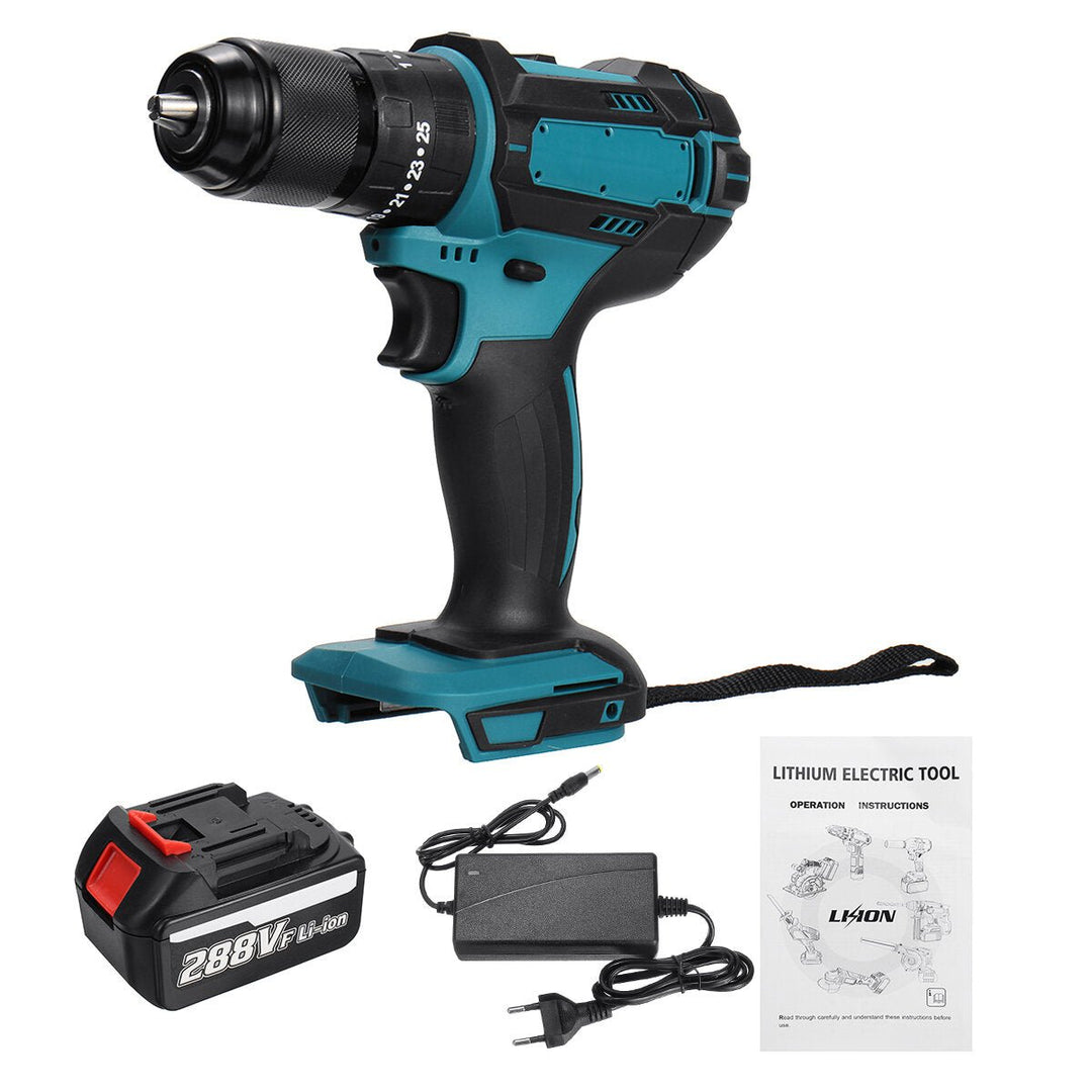 13mm 800W Cordless Electirc Impact Drill Driver 25+3 Torque Electric Drill Screwdriver Image 1