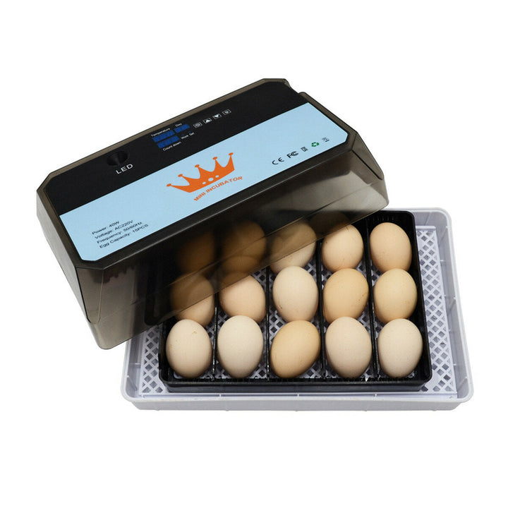 15 Eggs Fully Automatic Incubator Digital Poultry Hatcher Egg Turning LED Lamp Image 7