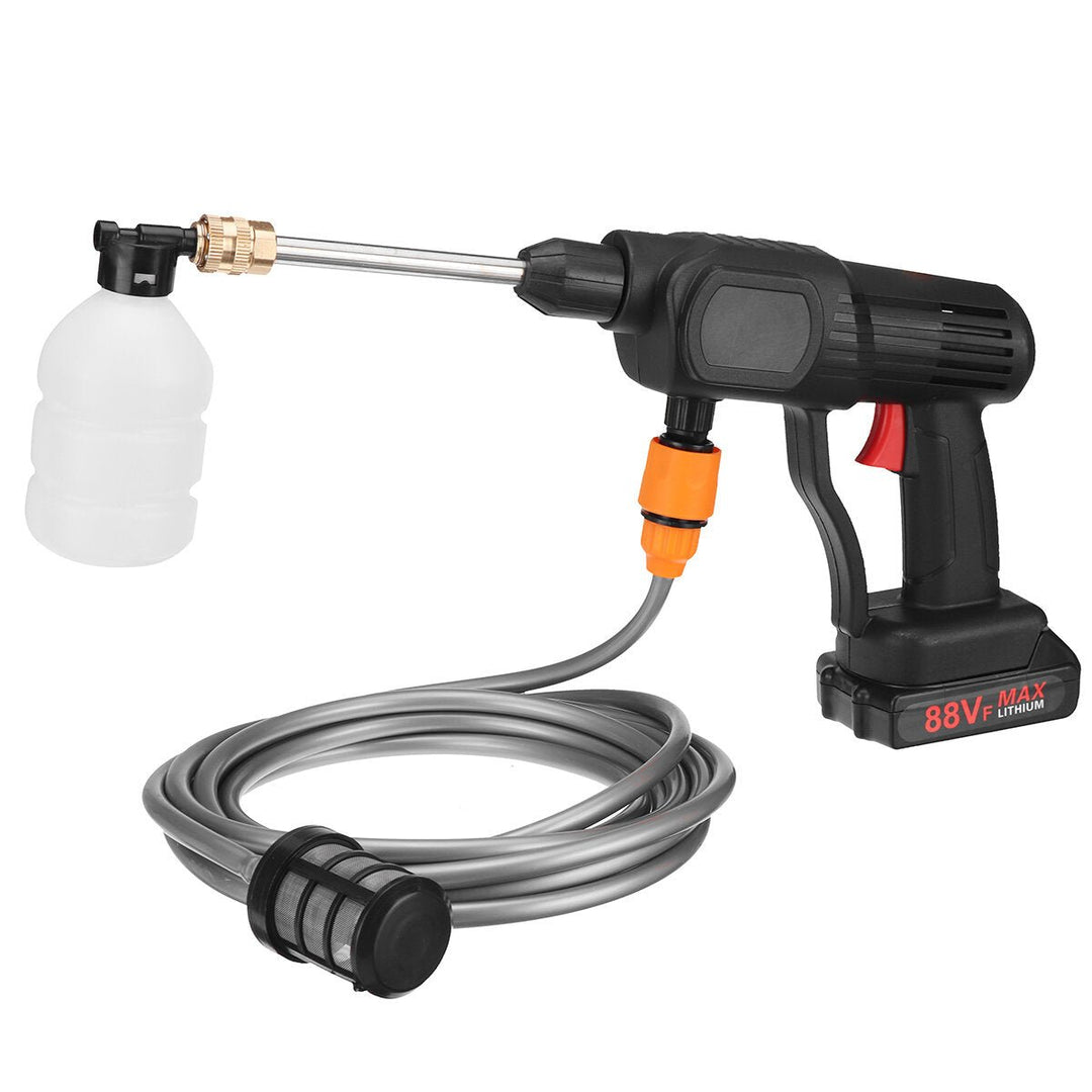 1500W 60Bar High Pressure Cordless Car Washer Spray Guns Water Cleaner 88VF Battery Image 9