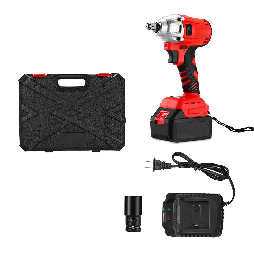 18V 1,2" 10000mAh Brushless Cordless Impact Wrench 350Nm Electric Drilling Tool with LED Light Image 9