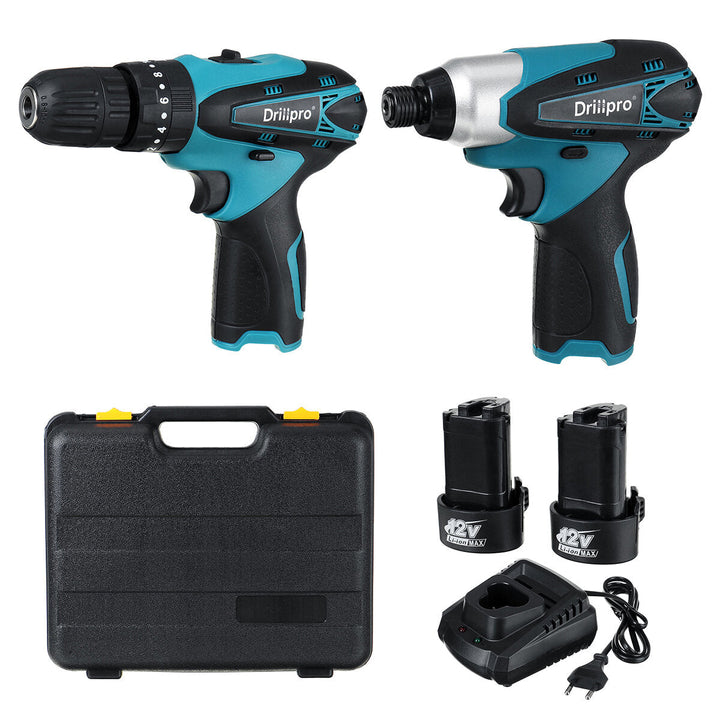 18V Cordless Three-Function Impact Drill Impact Screwdriver Driver Set Image 9