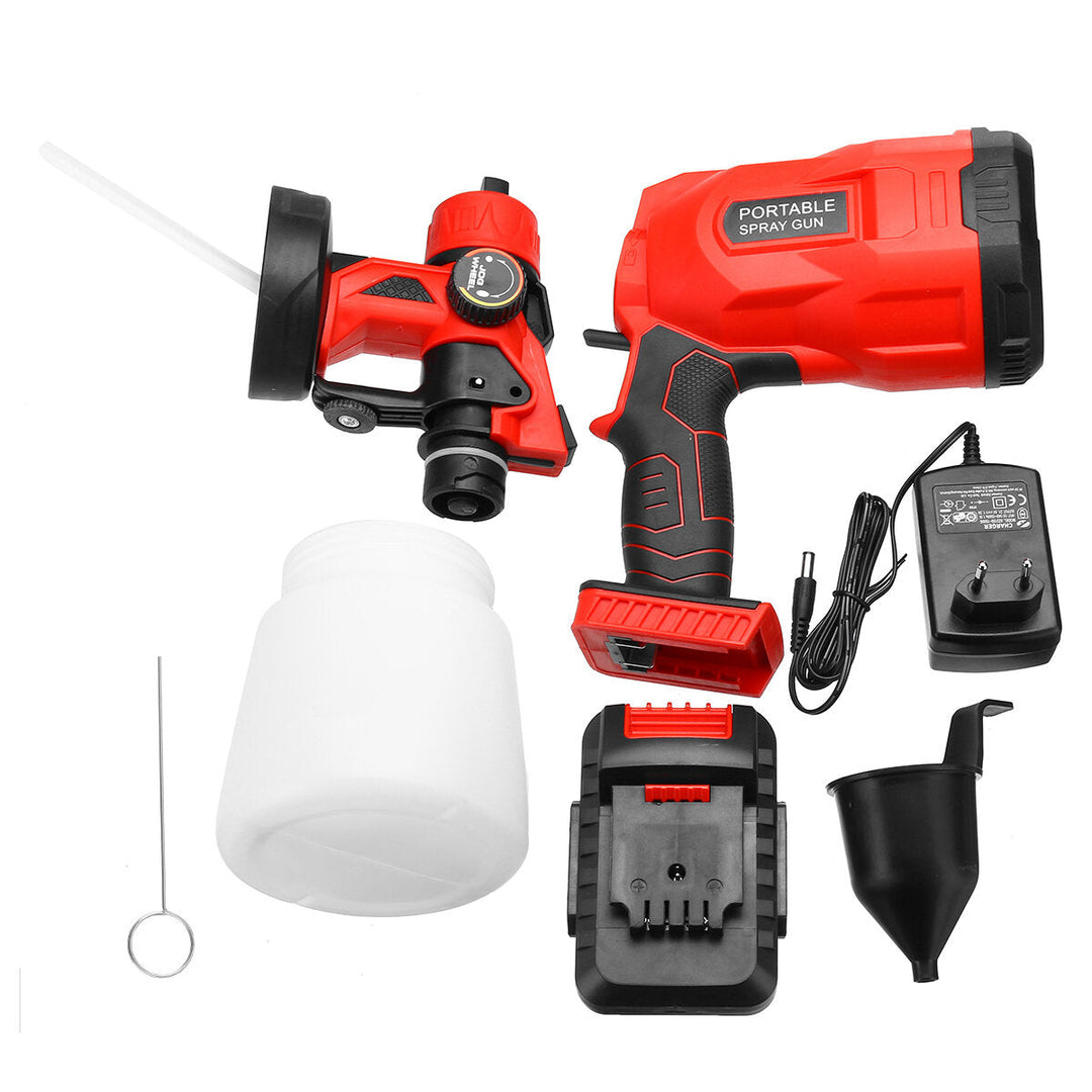 18V Electric Cordless Spray Guns 800ml Household Paint Sprayer High Pressure Flow Control Easy Airbrush Image 9