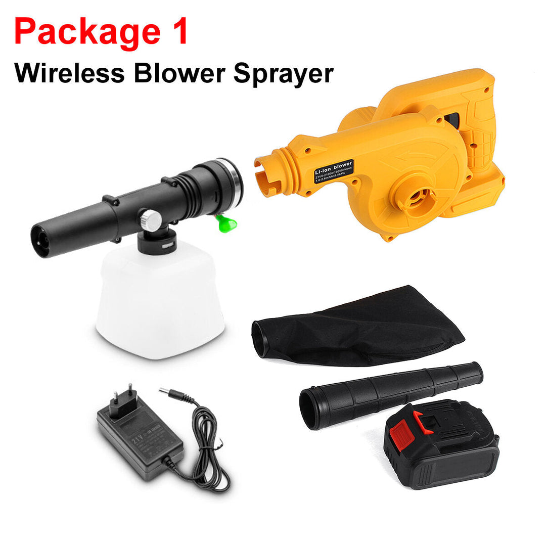 2 in 1 Wireless Electric Air Blower Sprayer 900W Vacuum Dust Cleaner Spray Painting Watering Tool Image 5