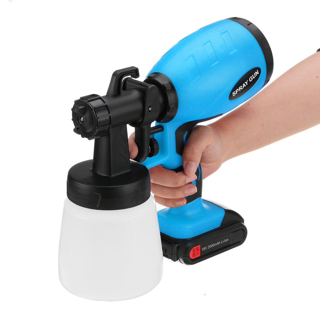 2000mAh Portable Electric Paint Sprayer Wireless Handheld Spray Guns Home Indoor Fence Painting Tool Image 2