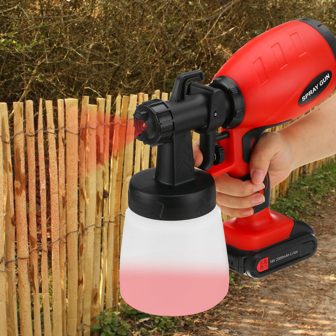 2000mAh Portable Electric Paint Sprayer Wireless Handheld Spray Guns Home Indoor Fence Painting Tool Image 8