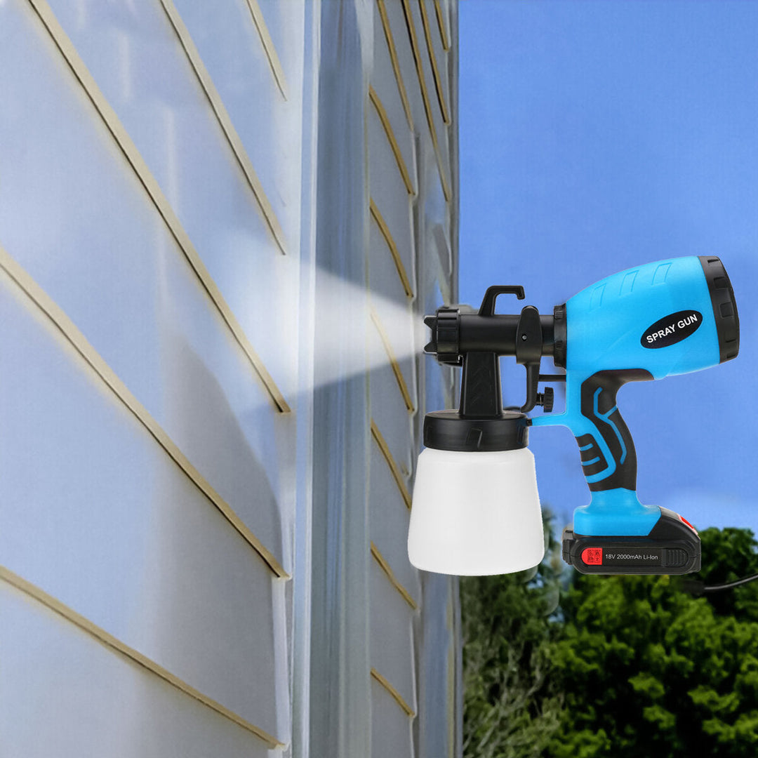 2000mAh Portable Electric Paint Sprayer Wireless Handheld Spray Guns Home Indoor Fence Painting Tool Image 9