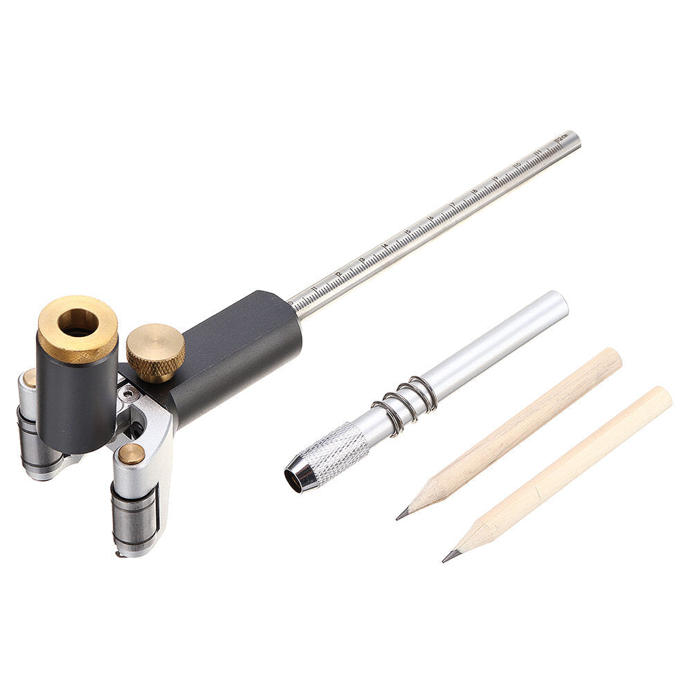 2 In 1 Woodworking Straight Line Linear Arc Scriber Tool with Pencil Scribe Tool Draw Circle Straight Tool Image 4