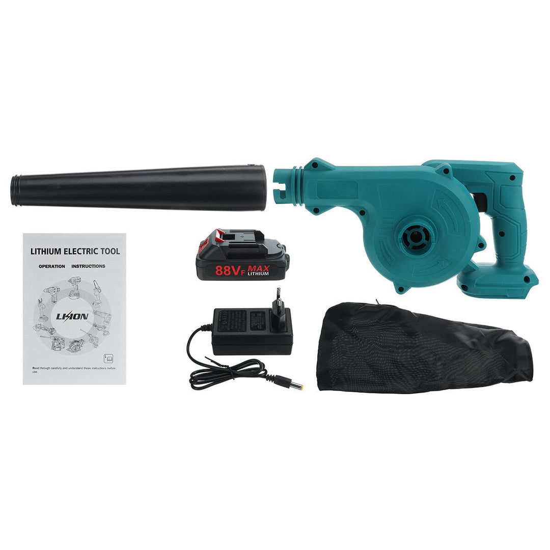 2 IN 1 Cordless Electric Air Blower and Suction Handheld Leaf Computer Dust Collector Cleaner Power Tool Image 10