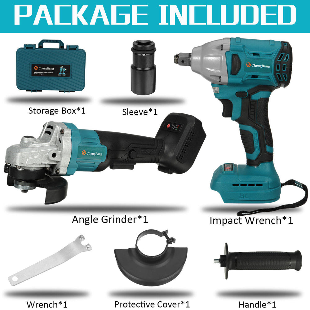 2 IN 1 Cordless Impact Wrench Angle Grinder For Makita 18V Battery Image 2