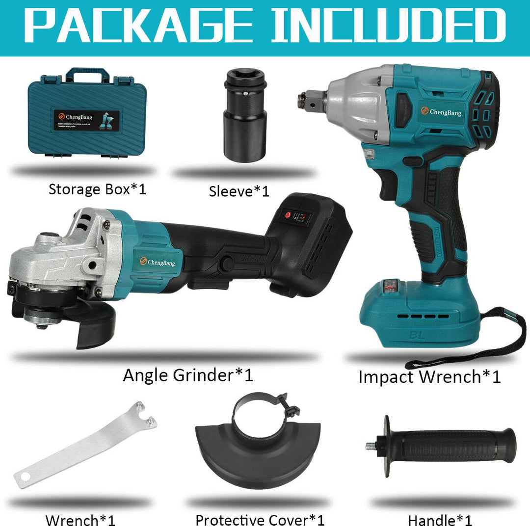 2 IN 1 Cordless Impact Wrench Angle Grinder For Makita 18V Battery Image 1