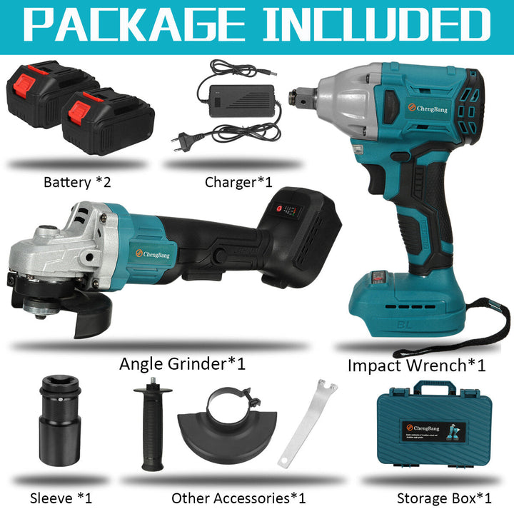 2 IN 1 Cordless Impact Wrench Angle Grinder For Makita 18V Battery Image 4