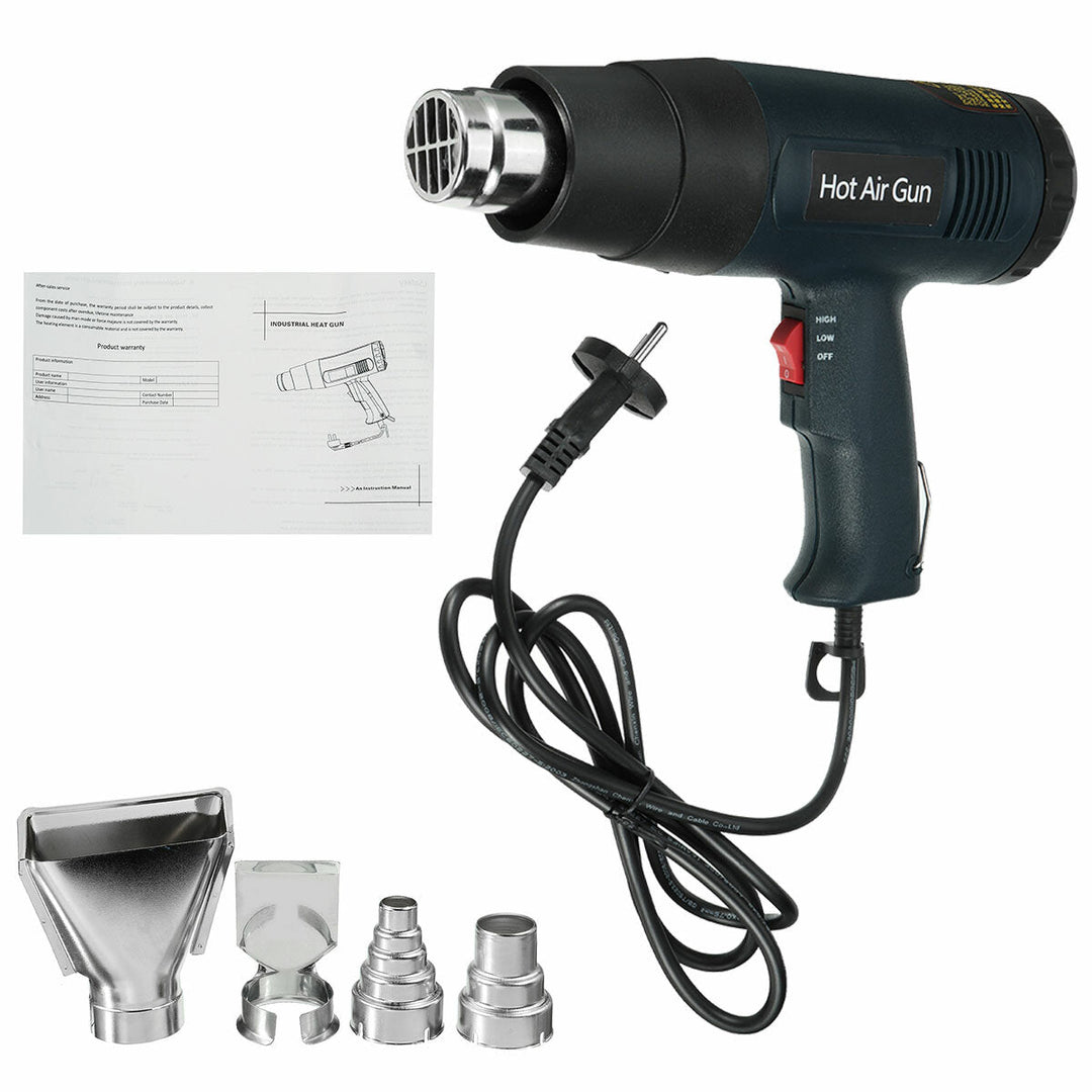 2000W Hot Air Heate LCD Temperature Display Hot Air Gun Kit Electric Heat Guns With 4 Nozzles Image 3