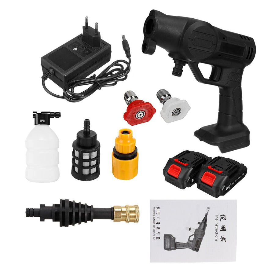 21V Cordless High Pressure Washer Car Washing Machine Garden Agriculture Water Spray Guns W, 1,2 Battery Image 1