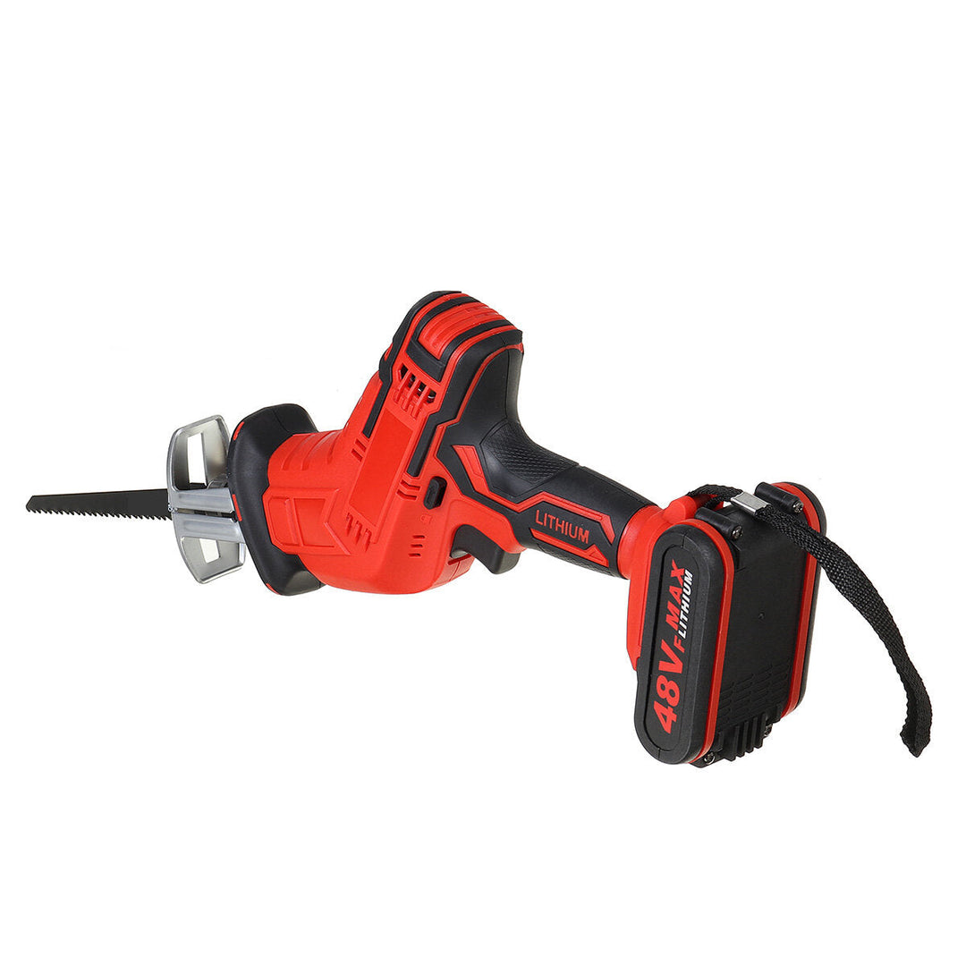 21V Cordless Reciprocating Saw Electric Saw W, 4 Saw Blades Metal Cutting Woodworking W, 1,2 Lithium Battery Image 2