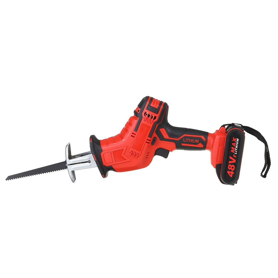 21V Cordless Reciprocating Saw Electric Saw W, 4 Saw Blades Metal Cutting Woodworking W, 1,2 Lithium Battery Image 3