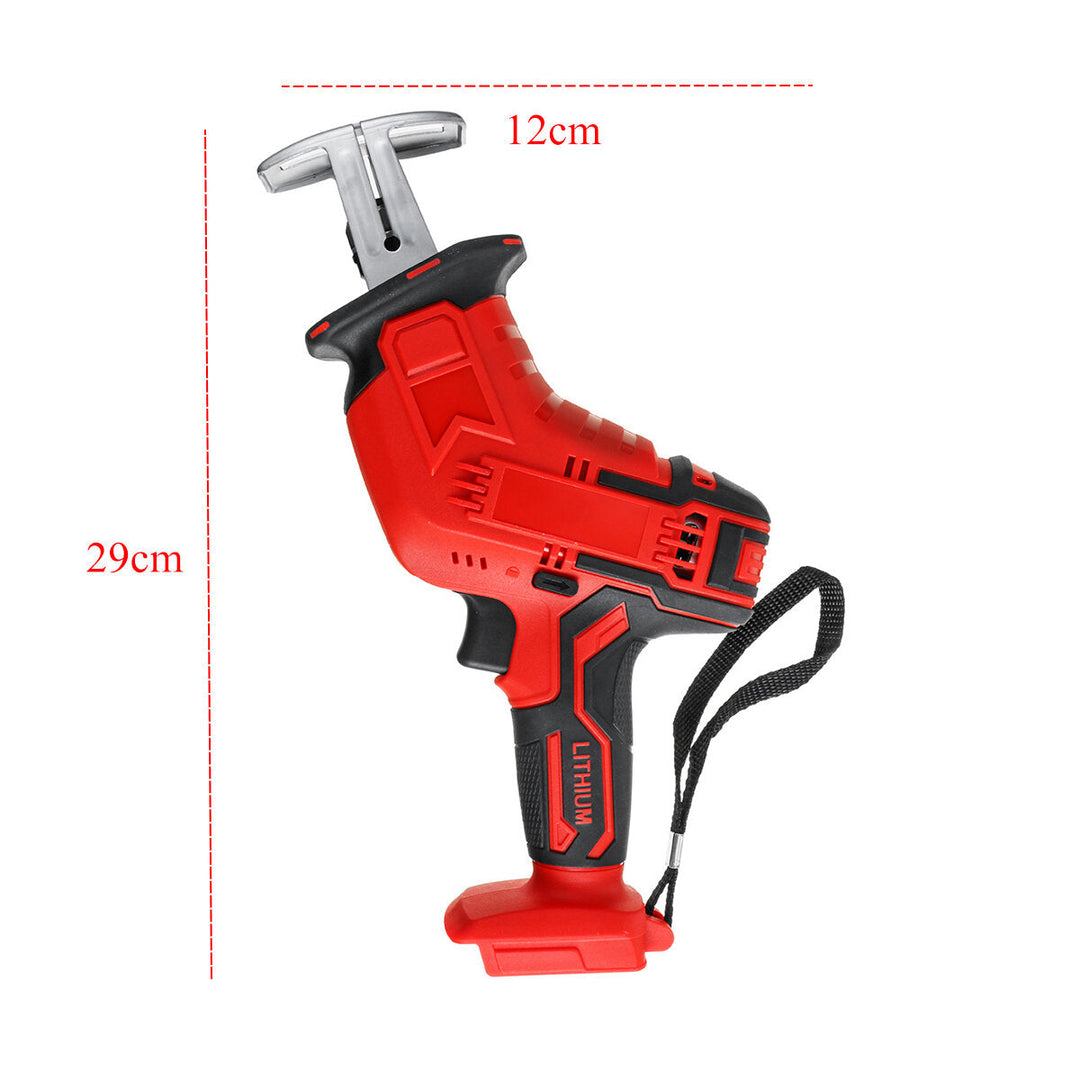 21V Cordless Reciprocating Saw Electric Saw W, 4 Saw Blades Metal Cutting Woodworking W, 1,2 Lithium Battery Image 4